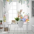 thumbnail image 5 of Spring Easter Blackout Curtains for Bedroom, Rabbits Eggs Botanical Floral Leaf Butterfly Thermal Insulated Kitchen Drapes with Grommets, Light Blocking Window Treatment, 2 Panels 27.5" x 39", 5 of 7