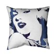 thumbnail image 1 of 26 x 26 Po. Marilyn Monroe en Bleu-Double Face Coussin d'Intérieur, 1 of 1