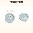 thumbnail image 2 of Uxcell 10pcs Sewing Button 25m 4 Holes Resin Round Craft Buttons, Dark Grey, 2 of 6