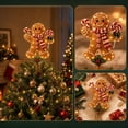 thumbnail image 4 of 3D Lighted Christmas Tree Topper Collection, Gingerbread Tree Topper, LED Warm White Twinkling Lights, Indoor Home Decor, Vintage Holiday Ornament, 4 of 7