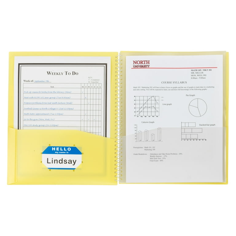 C-Line 8-Pocket Poly Portfolio, Letter Size, Smoke (CLI33081)