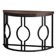 thumbnail image 6 of Fnova 43" Industrial Entryway Console Table, Half Moon Semi-Circle Sofa Table with Geometric Metal Base, Wood Accent Table for Living Room, Hallway, Foyer, Entrance, Easy Assembly, 6 of 13