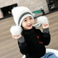 thumbnail image 4 of New Outdoor Children Cute Thickened Warm Hat Autumn Winter Knitted Beanie Hat Ear Protection Cap NAVY BLUE, 4 of 8