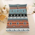 thumbnail image 5 of jejeloiu Aztec Geometric Pattern Bed Sheets Kids,Tribal Bull Skull King Sheets,4 Pieces, 5 of 6
