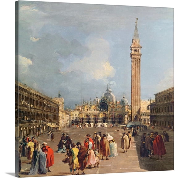 Great BIG Canvas | "Piazza San Marco, Venice, c.1760" Canvas Wall Art - 24x24