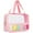 Pink, variant on Soda Candy Toiletry Bag, Large Waterproof Clear Makeup Bag for Women Preppy Patch Cosmetic Bag Chenille Letter Snack Bag for Travel