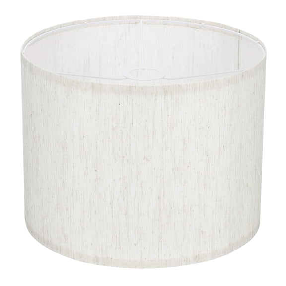 1Set Drum Lamp Shades for Table Lamps, 13"x13"x10" Linen Lampshade Easy Assembly Lamp Shade E27 E26 E14 Adapters, Dark Beige