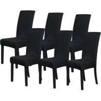 Chair Covers for Dining Room Set of 6 Pack Stretch Black Chair Slipcovers for Parson Chairs 6 Pieces Washable Removable