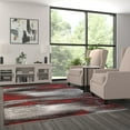 thumbnail image 3 of Masada Rugs Modern Contemporary Area Rug, Red Grey Black (6 Feet X 9 Feet), 3 of 6