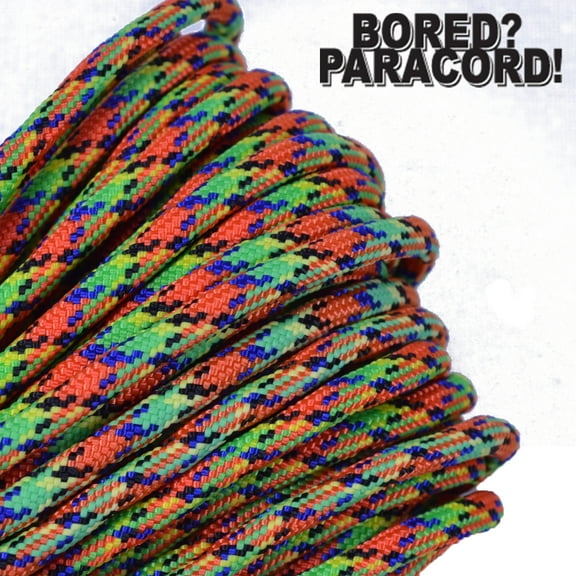 Bored Paracord Brand 550 lb Type III Paracord - Virus 50 Feet