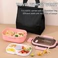 thumbnail image 7 of Meitianfacai Portable Plastic Bento Lunch Box for Adults, 8.9"x5.7"x2.8" Stackable All-in-One Bento Box Leak-Proof Lunch Boxes with Utensil Sauce Containers, Ideal for Dining Out,Work,Camping, 7 of 7