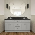 thumbnail image 5 of Brookings 60 Inch Bathroom Vanity, Shaker, Solid Wood, Fully Assembled, Sherwin Williams® Gray – Design House, 214999, 5 of 12