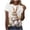White, variant on Tops for Women Easter Bunny Short Sleeved Round Neck Casual Pullover Printed T-shirt White XXL