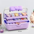 thumbnail image 2 of pdqouc Cute Girl Hair Accessories Storage Box Bow Organizer Box Jewelry Box Plastic Headband Holder Hairpin Container for Baby Teen Girls Purple Clearance, 2 of 8