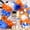 Orange Blue, variant on Blue and Orange Balloon Arch Garland Kit, 121PCS Dark Royal Blue and Orange White Balloons with Spikes Balloon for College High School Class of 2026 Graduation Birthday Basketball Party Decorations