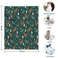 thumbnail image 4 of Green Christmas Dinosaur and Snowman Pattern Blanket,Comfortable Soft Flannel Throw Blanket,All Season,Warm Lightweight Blankets for Sofa Bed Couch Living Room Chair,30"x40", 4 of 4