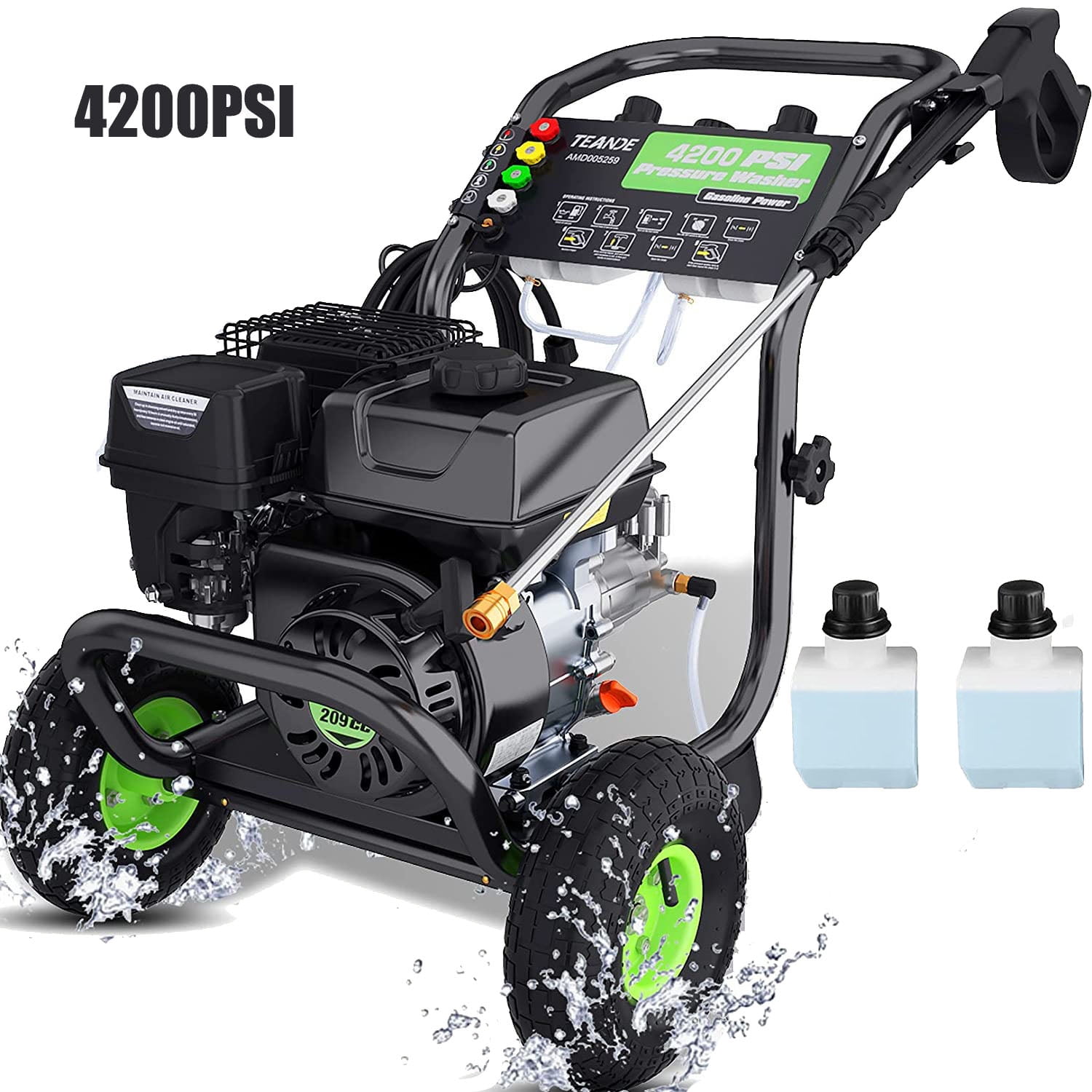 TEANDE 4200 PSI, 3.0 GPM Gas Pressure Washer w/ 20 ft High Pressure