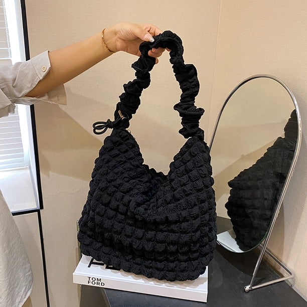 Bolsa De Hombro Bolso De Hombro Bolso de mano para mujer, bonito bolso de compras de gran capacidad, bandolera (negro)