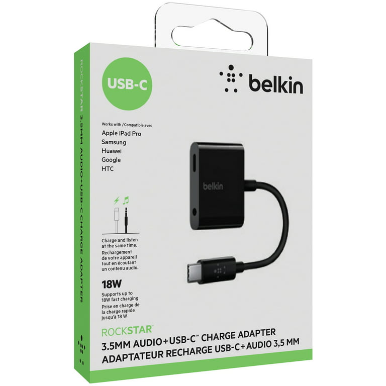 Adaptador de audio USB-C a 3,5 mm Belkin + cargador USB-C - Adaptador audio  - LDLC