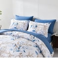 thumbnail image 5 of Dintszyayue Blue Floral 7 Pcs Comforter Set King Size,Botanical Bed in a Bag Adult(90"x104"), 5 of 6