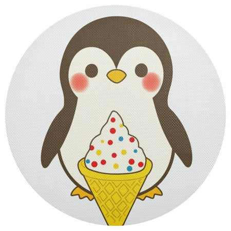 

Penguins and Ice Cream 15.4in Diameter PVC Plate Mat Heat-Resistant and Cuttable Kitchen Decor