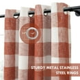 thumbnail image 2 of DriftAway Buffalo Plaid Check Curtains Woven Plaid Pattern Lined Blackout Thermal Insulated Window Curtain Grommet 2 Layers 2 Panels 52 Inch by 90 Inch Burnt Orange, 2 of 5