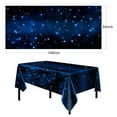 thumbnail image 4 of 2Pcs 54'' X 108'' Space Tablecloth Starry Night Tablecloth Decorations Plastic Galaxy Table Cover Space Theme Party Supplies Polyester Antependium,Blue,Peva1, 4 of 9