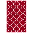 thumbnail image 4 of SAFAVIEH Chatham Jacob Geometric Quatrefoil Wool Area Rug, Red/Ivory, 6' x 9', 4 of 10
