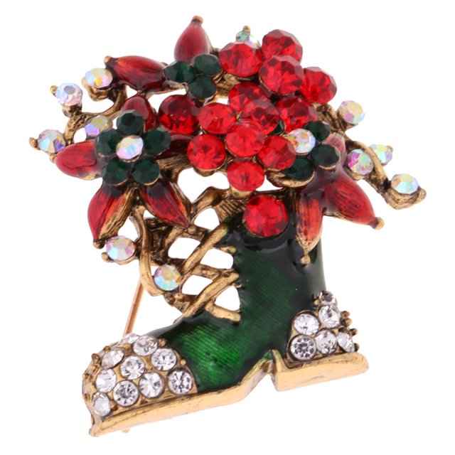Broche colgante de joyería de navidad para la moda bjd mu?ecas accesorios verde botas Sunnimix Muñeco de Navidad