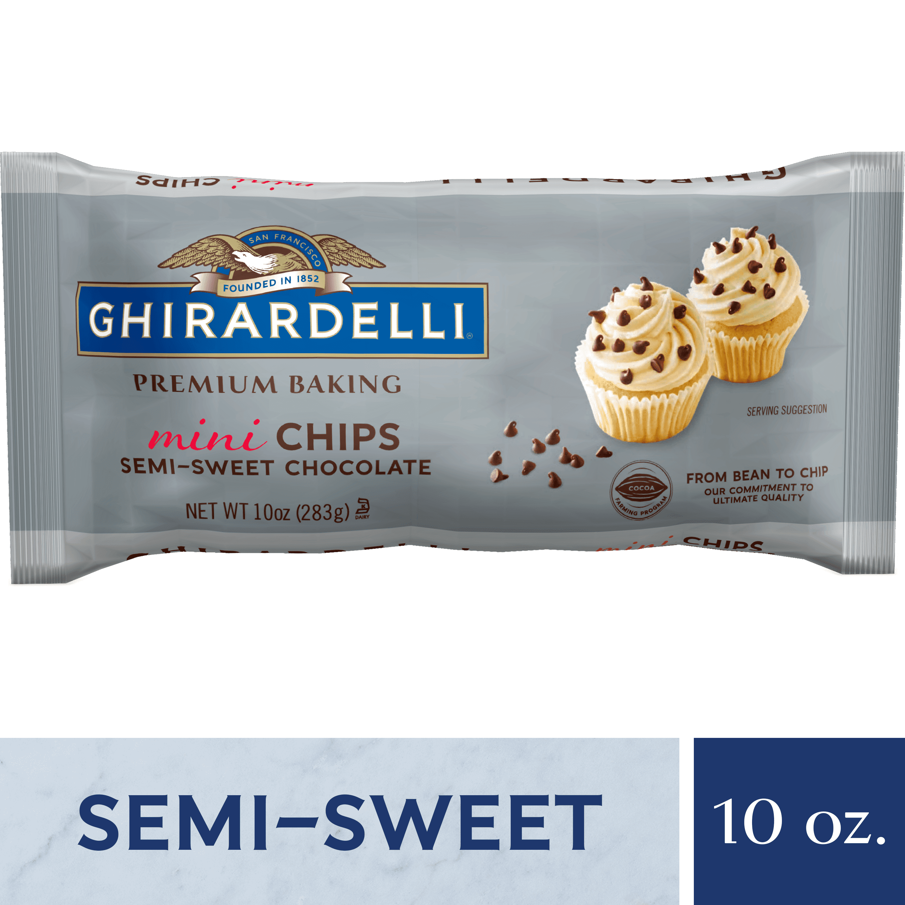 Ghirardelli Mini Semi Sweet Chocolate Premium Baking Chips 10 Oz Walmart Com