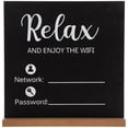 thumbnail image 4 of WiFi Pattern Wood Sign Board for Displaying WiFi Blackboard for Desktop, 4 of 4
