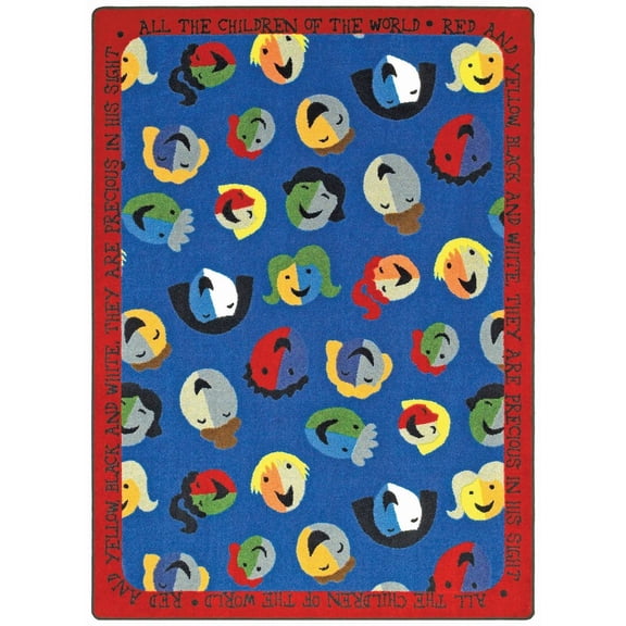 Joy Carpets Kid Essentials Children of the World 3'10" x 5'4" Area Rug in Color Multi