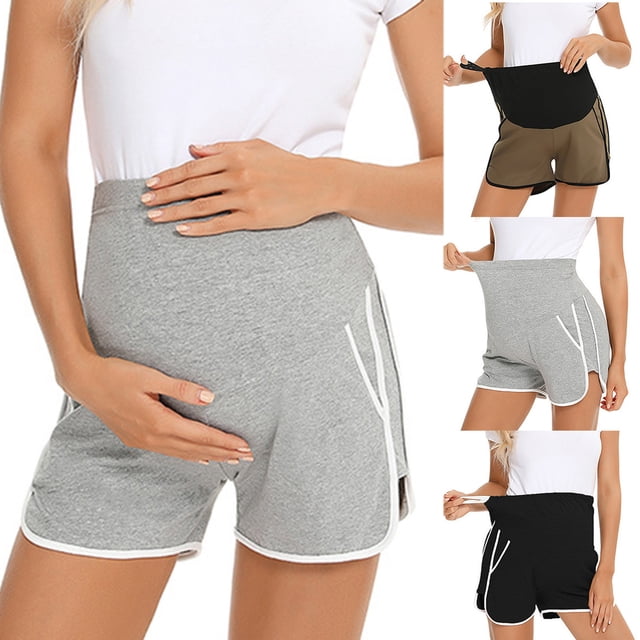 Tidyack,High Waist Maternity Pants, Belly Support Shorts, 2-Way Stretch, Wide Leg Design, For Pregnancy, Postpartum Recovery, Soft Cotton Blend, Versatile Outfit, Daily Wear, Sleepwear