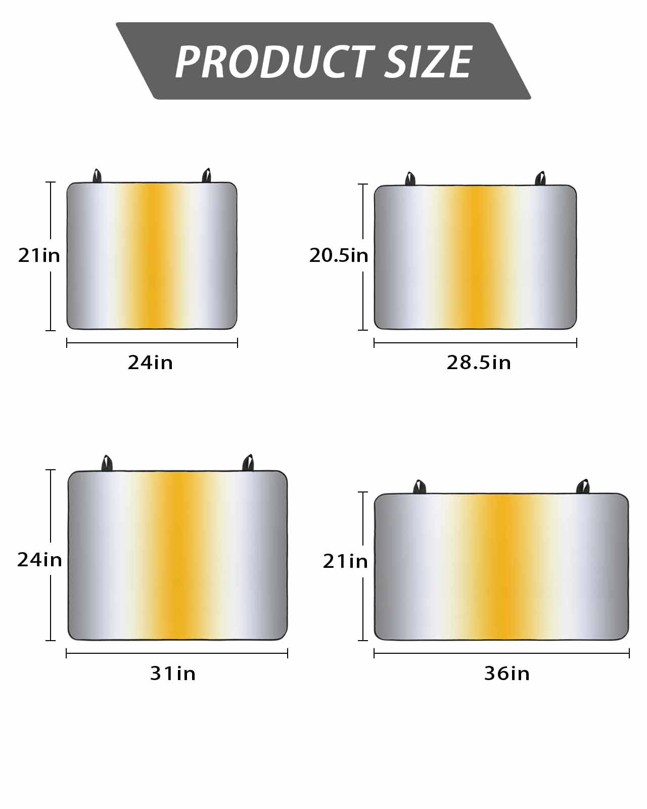 Stove Top Covers for Electric Stove, Orange Grey White Glass Stovetop Cover Protector, Farmhouse Ombre Color Modern Simple Induction Cooktop Protector Oven Mat for Kitchen Countertop 28.5"x20.5"