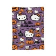 thumbnail image 2 of Halloween Hello Kitty Cozy Blanket Stylish Pirate Print Versatile Soft Throw for Air Conditioned Rooms Bed & Lounge 30x40 H-9, 2 of 5