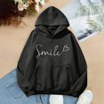 thumbnail image 5 of Graphic Hoodies for Women Fall Winter Long Sleeve Positive Message Hooded Sweatshirt with Pockets Pullover Tops, 5 of 6