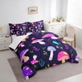 thumbnail image 3 of Homewish Multicolor Mushroom 7-Piece Twin Bedding Sets,Rustic Planet Bedding Comforter Set,Purple Pink Black Sheet Sets For Girls Kids,Super Cozy Room Decor Reversible, 3 of 8