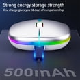 thumbnail image 4 of sweethay Ratón inalámbrico con ratón RGB compatible con Bluetooth Mute Click Pointing Device Suministros de oficina Accesorios para portátiles Videojuegos y accesorios Blanco, 4 of 6