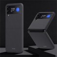 thumbnail image 1 of SaniMore for Samsung Galaxy Z Flip 3 6.7" Folding Hinge Fluffy Paint Case, Rugged PC Anti-Fingerprint Anti-Scratch Full Body Protective Case for Samsung Z Flip 3 Women Men, Black, 1 of 6