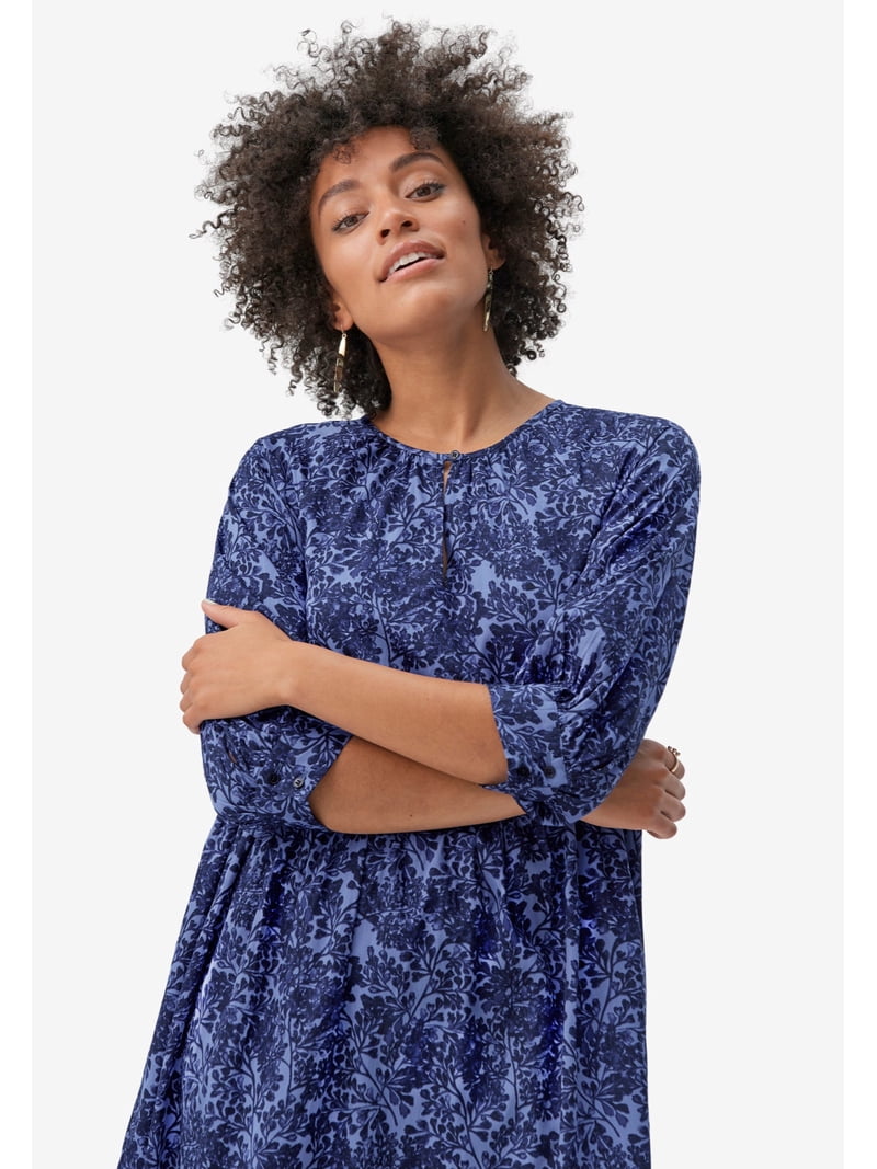 white christmas dresses Royal Purple Cotton Poplin V-Neck Infinity Midi Dress 52