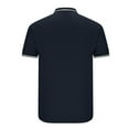 thumbnail image 3 of HAOTAGS Mens Polo Shirts Summer Golf Shirts Solid Short Sleeve Lapel Business Casual Tops Navy Size M, 3 of 5