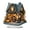 B, variant on Taicans Spooky Halloween Ghost House Decor - 2D Acrylic Figurine with Jack-O'-Lanterns & Pumpkin Carvings, Miniature for Home Decor,Seasonal Holiday Decorations,7.8inch