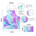 thumbnail image 7 of Colorful Tie Dye Pattern Apron-Garden Aprons for Women with Pockets-Cotton Linen Waterproof Kitchen Cooking Gardening Aprons Adjustable for Kitchen,Cooking,BBQ and Salon 33x27 Inch, 7 of 7
