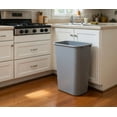 thumbnail image 5 of 10.25 Gallon / 41 Quart Gray Rectangular Plastic Wastebasket Trash Can - 20 Inch Tall Compact Open Top Bin for Office, Home, Bathroom & Desk Side Use (15.25" x 11.25" x 20"), 5 of 5