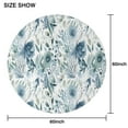thumbnail image 3 of Round Tablecloth Spring Teal Floral Table Cloth Waterproof Fabric Oil-Proof Wrinkle Free Soft Table Covers for Dining Kitchen Parties Wipeable Tabletop Cover 60x60 Inch, 3 of 6