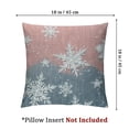 thumbnail image 4 of BANET Pillow Case Throw Pillow Case 2 Pack Snowflake Snowflake Decoration Cushion Cover Home Sofa Couch Living Room Bedroom Car (SculptureBlue) 18x18in, 4 of 7
