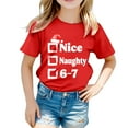 thumbnail image 5 of Boy Girl Kid T-Shirt,Six Seven 6 7 Fun Graphic Christmas Round Neck Short Sleeved Shirt Festive Kids T Shirts, 5 of 5