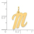 thumbnail image 2 of 14k Yellow Gold Medium Script Initial M Charm - .4 Grams - Measures 19.7x15.3mm, 2 of 2