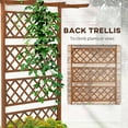 thumbnail image 4 of Outsunny Wood Raised Garden Bed, Planter with Trellis for Climbing Plants, 4 of 10
