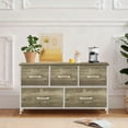 thumbnail image 3 of Bigleap 5 Drawers Dresser for Bedroom, Wide Dressers with Drawer Organizers, Chest of Drawers, Fabric Dresser for Living Room, Closet, Hallway,Oak, 3 of 8